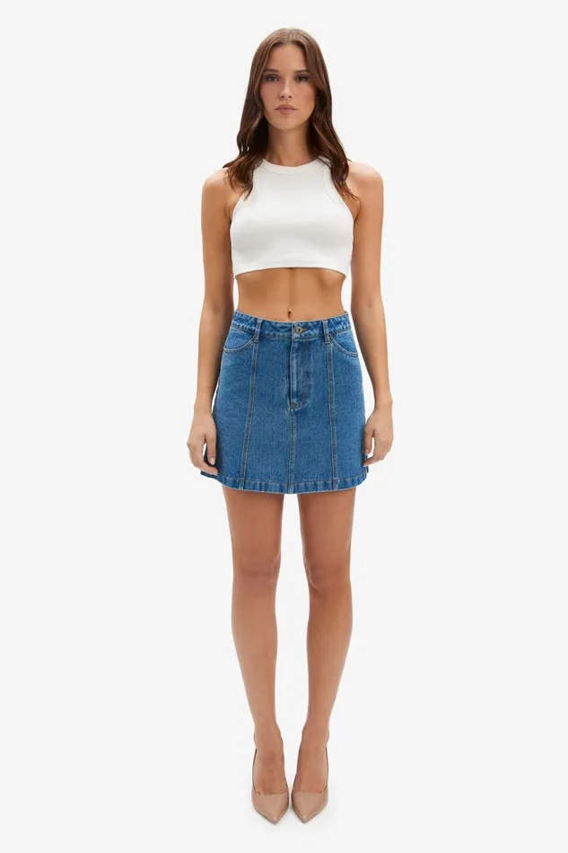 Bardot Skirts Cairo Denim Mini Skirt In Vintage 8211 Women Bardot Skirts Cairo Denim Mini Skirt In Vintage 8211 Women