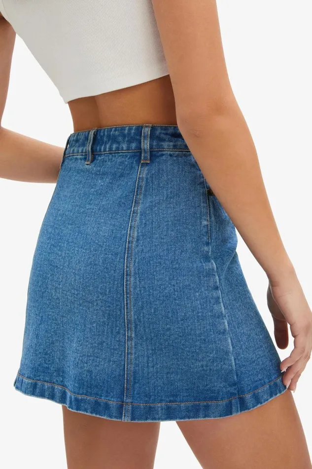 Bardot Skirts Cairo Denim Mini Skirt In Vintage 8211 Women Bardot Skirts Cairo Denim Mini Skirt In Vintage 8211 Women