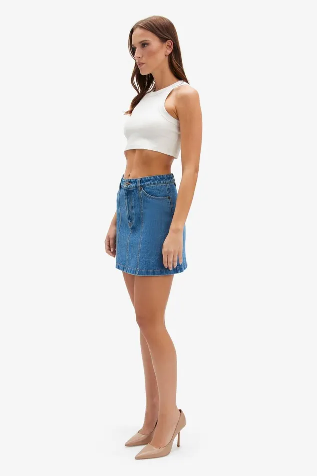 Bardot Skirts Cairo Denim Mini Skirt In Vintage 8211 Women Bardot Skirts Cairo Denim Mini Skirt In Vintage 8211 Women