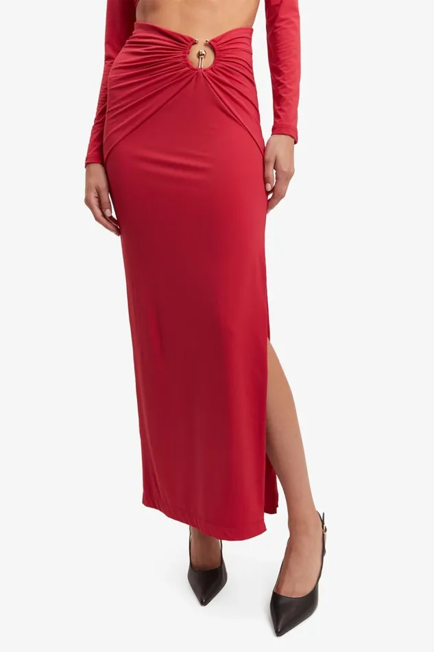 Bardot Skirts Neve Maxi Skirt In Deep Red 8211 Women Bardot Skirts Neve Maxi Skirt In Deep Red 8211 Women