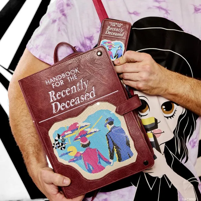 Beetlejuice Handbook For The Recently Deceased Pin Trader Backpack Unisex Loungefly Backpacks