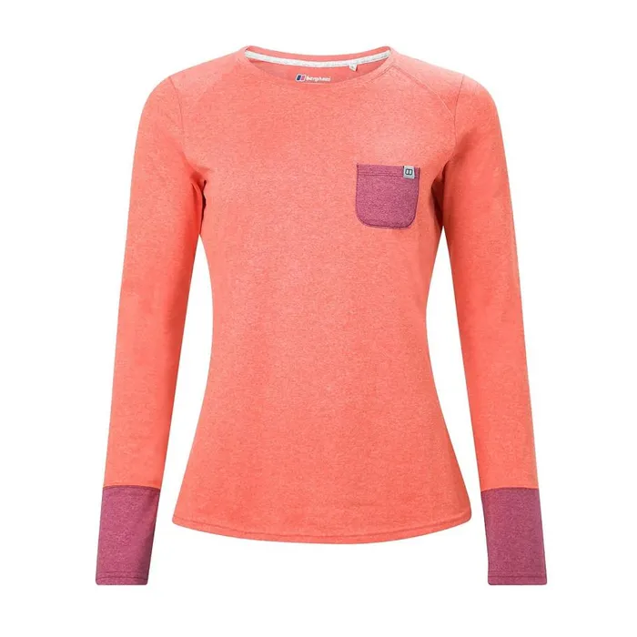 Berghaus TShirts Explorer Tech Tee Long Sleeve Crew 8211 Pink 8211 Women Berghaus TShirts Explorer Tech Tee Long Sleeve Crew 8211 Pink 8211 Women