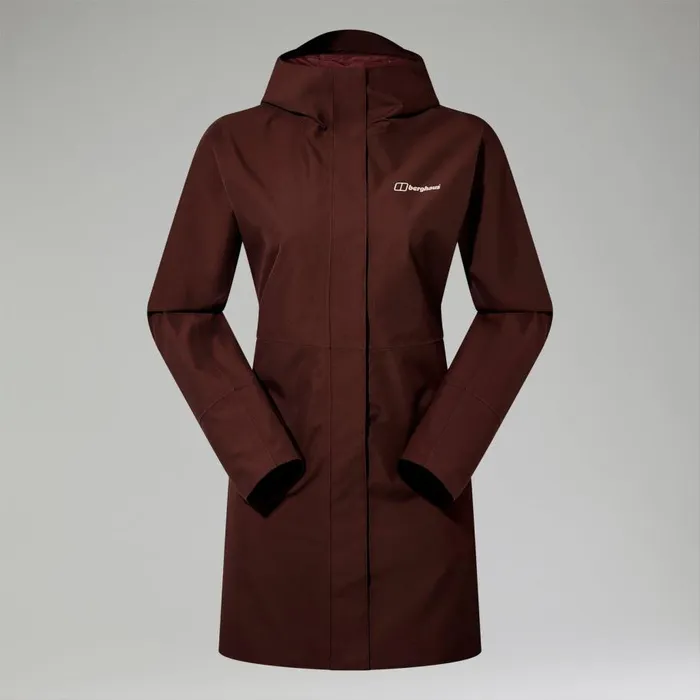 Berghaus Waterproof Omeara Long Waterproof Jacket 8211 Brown 8211 Women