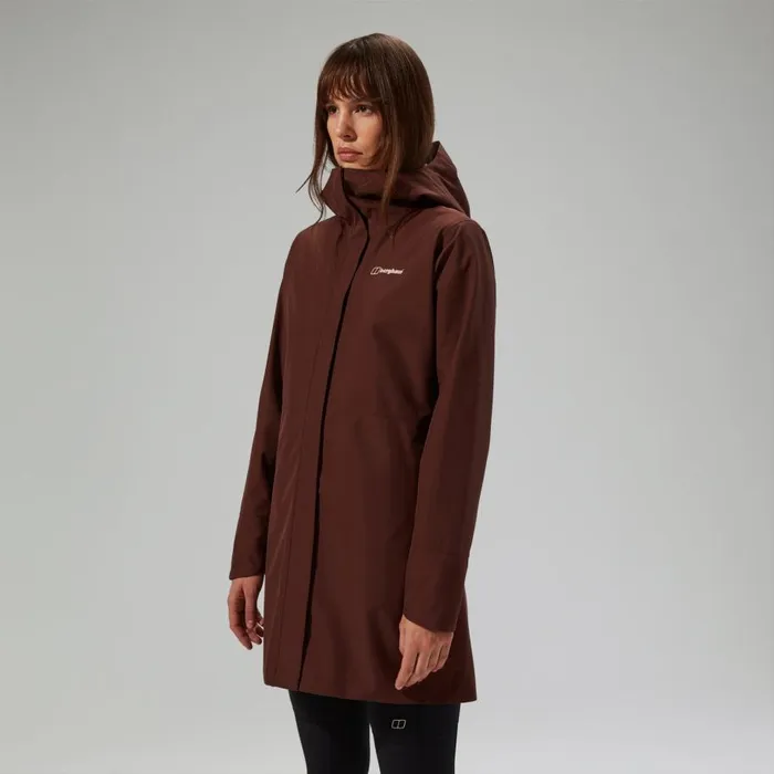 Berghaus Waterproof Omeara Long Waterproof Jacket 8211 Brown 8211 Women