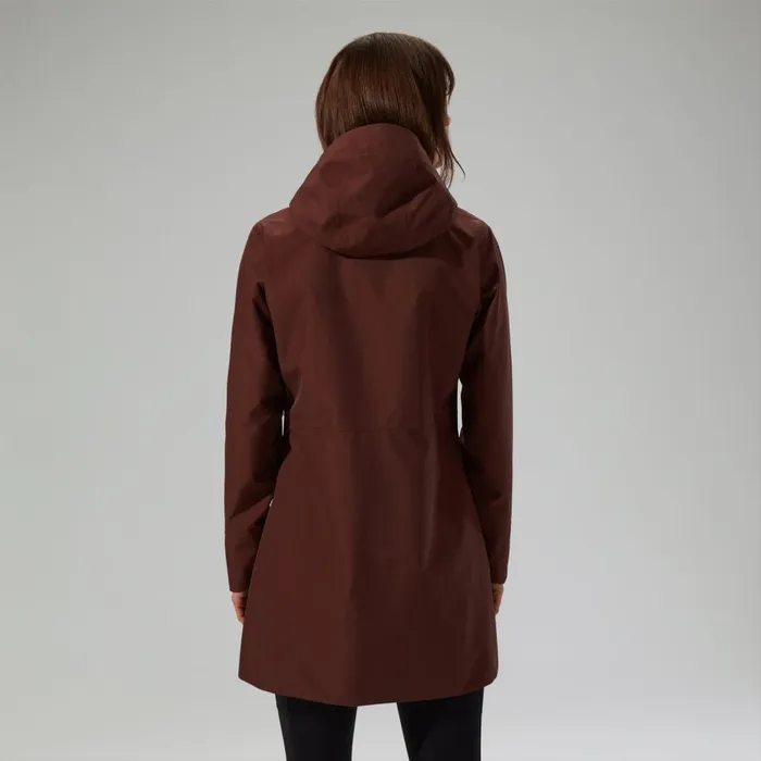 Berghaus Waterproof Omeara Long Waterproof Jacket 8211 Brown 8211 Women