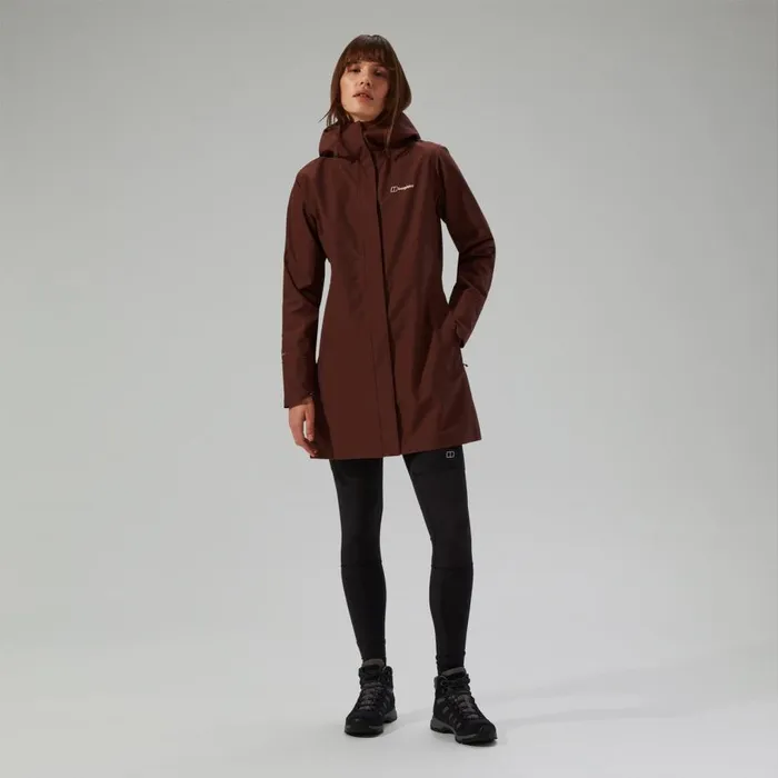 Berghaus Waterproof Omeara Long Waterproof Jacket 8211 Brown 8211 Women