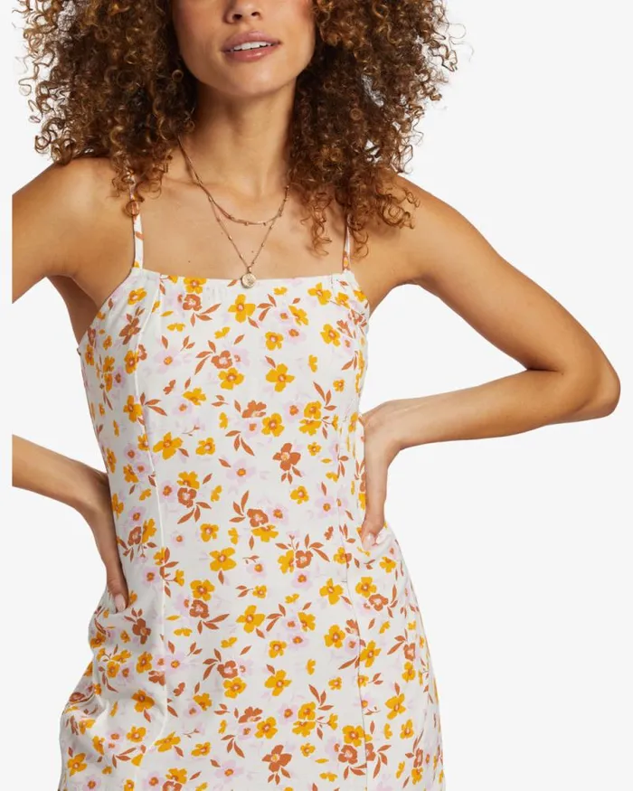 Billabong Dresses Stay Awhile Mini Dress Salt Crystal 8211 Women Billabong Dresses Stay Awhile Mini Dress Salt Crystal 8211 Women