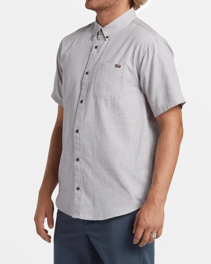 Billabong Shirts All Day Short Sleeve Shirt Port Heather 8211 Men Billabong Shirts All Day Short Sleeve Shirt Port Heather 8211 Men