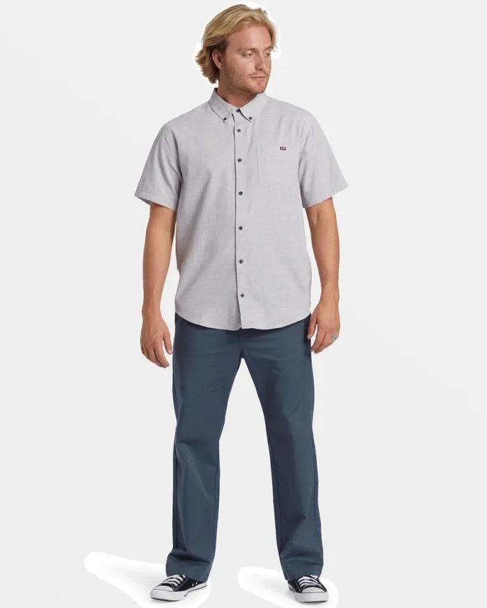 Billabong Shirts All Day Short Sleeve Shirt Port Heather 8211 Men Billabong Shirts All Day Short Sleeve Shirt Port Heather 8211 Men