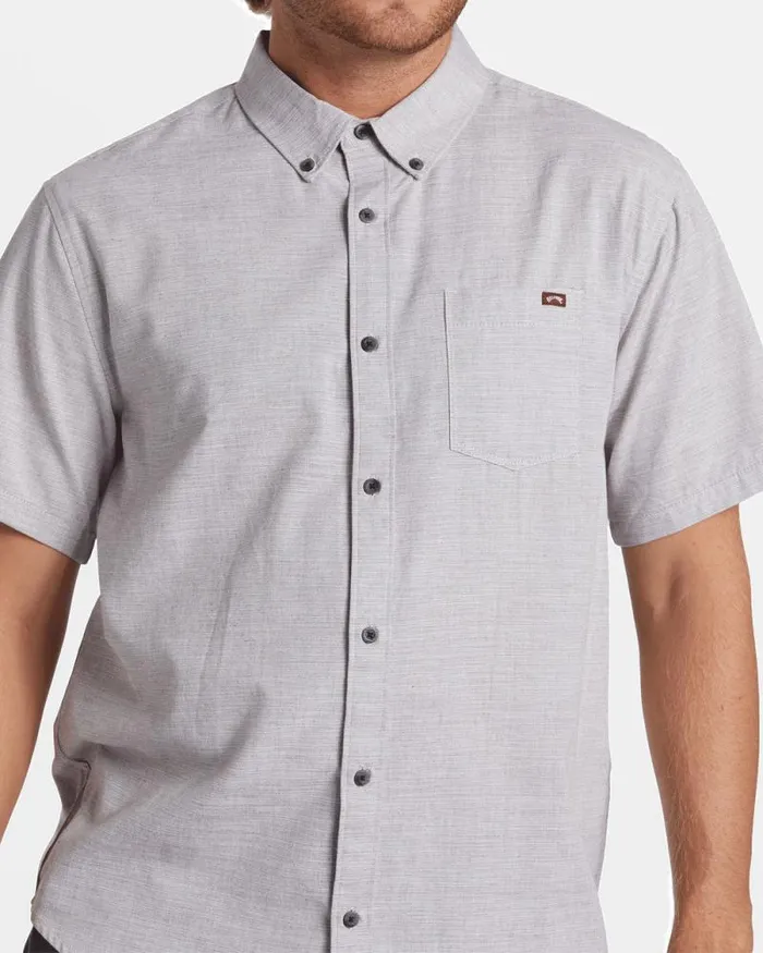 Billabong Shirts All Day Short Sleeve Shirt Port Heather 8211 Men Billabong Shirts All Day Short Sleeve Shirt Port Heather 8211 Men
