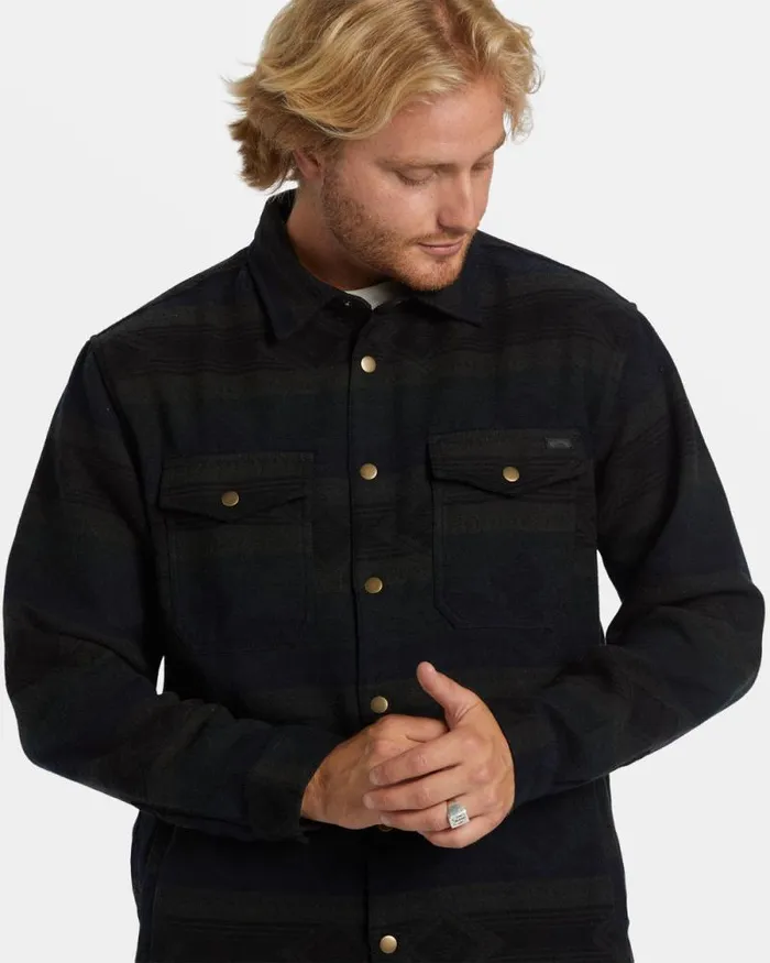 Billabong Shirts Lodge Long Sleeve Flannel Shirt Military 8211 Men Billabong Shirts Lodge Long Sleeve Flannel Shirt Military 8211 Men