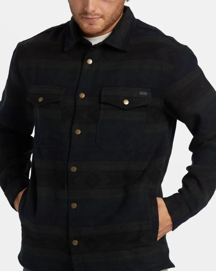 Billabong Shirts Lodge Long Sleeve Flannel Shirt Military 8211 Men Billabong Shirts Lodge Long Sleeve Flannel Shirt Military 8211 Men