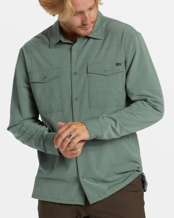 Billabong Shirts Surftrek Long Sleeve Shirt Fern 8211 Men Billabong Shirts Surftrek Long Sleeve Shirt Fern 8211 Men