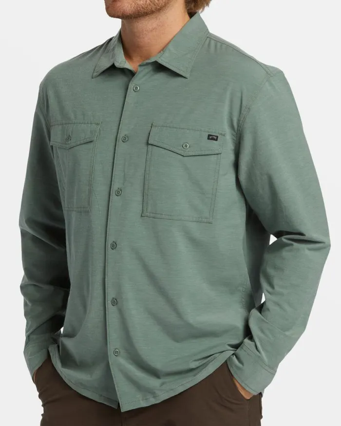 Billabong Shirts Surftrek Long Sleeve Shirt Fern 8211 Men Billabong Shirts Surftrek Long Sleeve Shirt Fern 8211 Men
