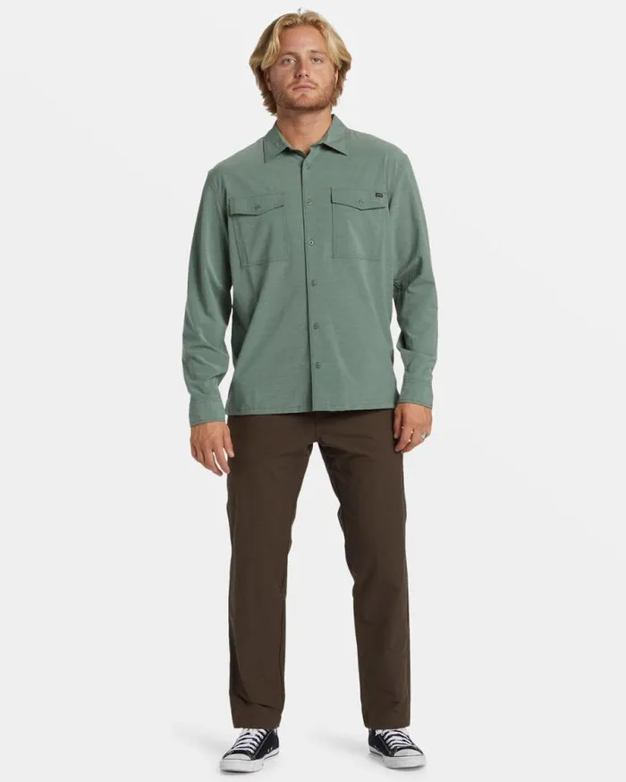 Billabong Shirts Surftrek Long Sleeve Shirt Fern 8211 Men Billabong Shirts Surftrek Long Sleeve Shirt Fern 8211 Men