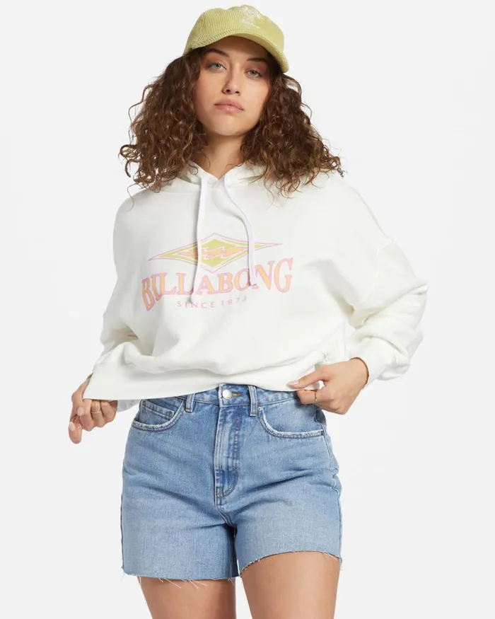 Billabong Sweatshirts and Fleece All Time Fleece Pullover Sweatshirt Salt Crystal 8211 Women Billabong Sweatshirts and Fleece All Time Fleece Pullover Sweatshirt Salt Crystal 8211 Women