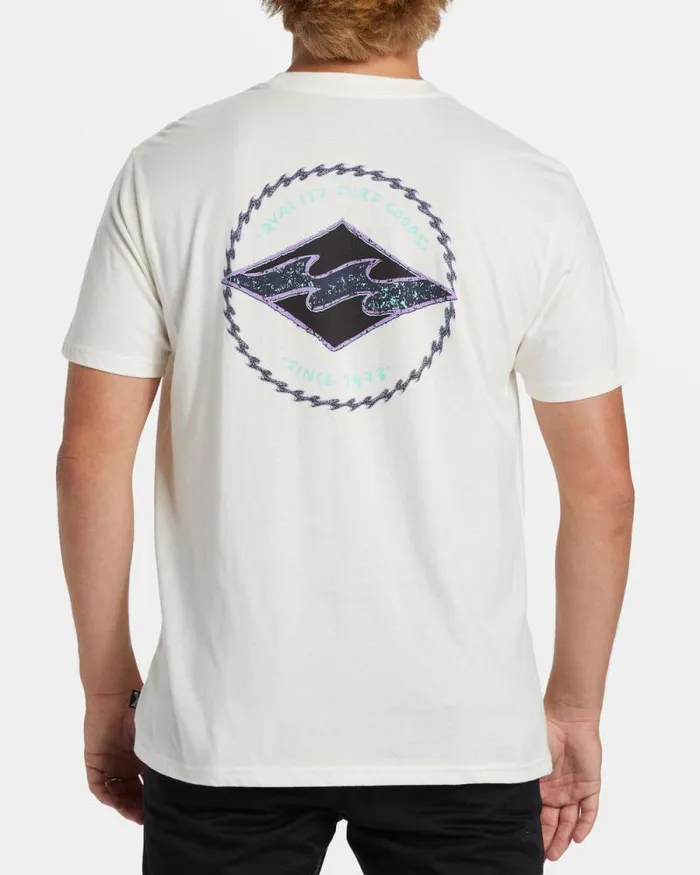 Billabong TShirts Rotor Diamond TShirt Off White 8211 Men