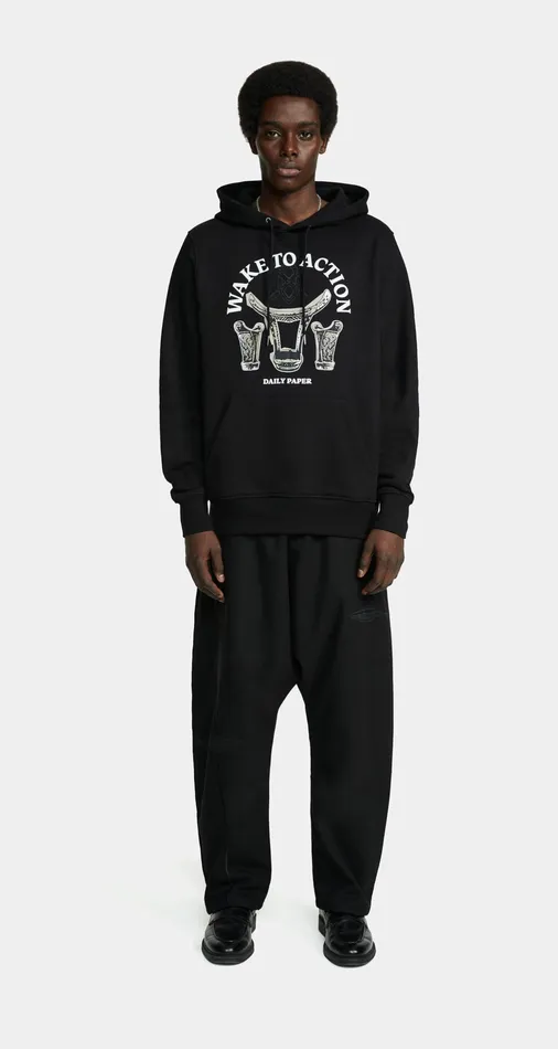 Black Rivo Hoodie Black Men Daily Paper Hoodies and Sweaters