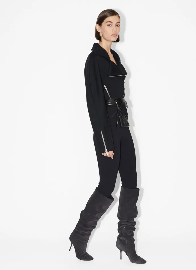 Black Stretch Knit Leggings Women Alaa Pants and Shorts Black Stretch Knit Leggings Women Alaa Pants and Shorts