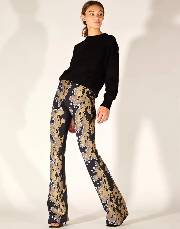 Bonded Fit And Flare Pant 8211 Gldbra Women Cynthia Rowley Bottoms