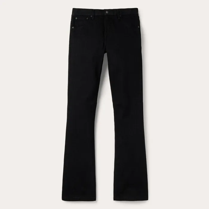 Boot Cut Men Stetson 1120 Slim Fit Standard Straight Leg Jean Black