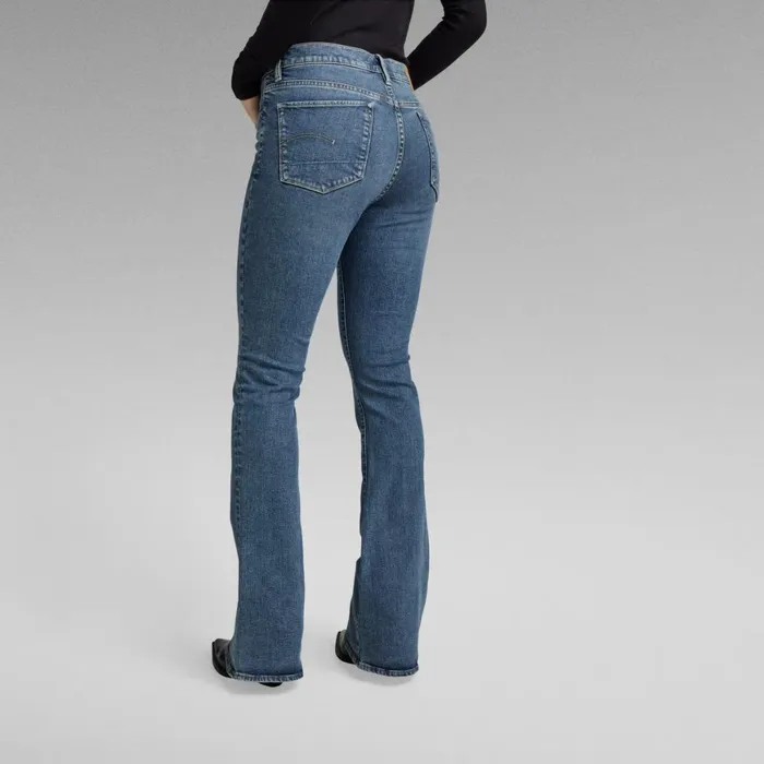 Bootcut and Flare Women GStar RAW 3301 Flare Jeans Faded Miami Blue