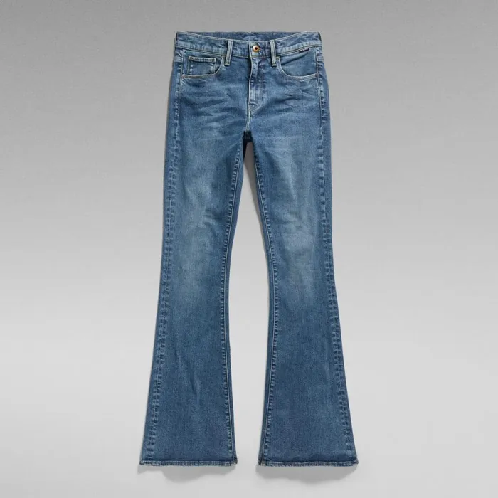 Bootcut and Flare Women GStar RAW 3301 Flare Jeans Faded Miami Blue