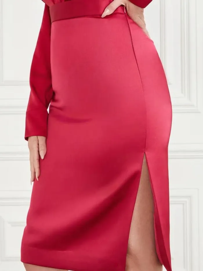 Bottoms Women Marciano Corsage Solid Pencil Skirt Viva Pink Bottoms Women Marciano Corsage Solid Pencil Skirt Viva Pink