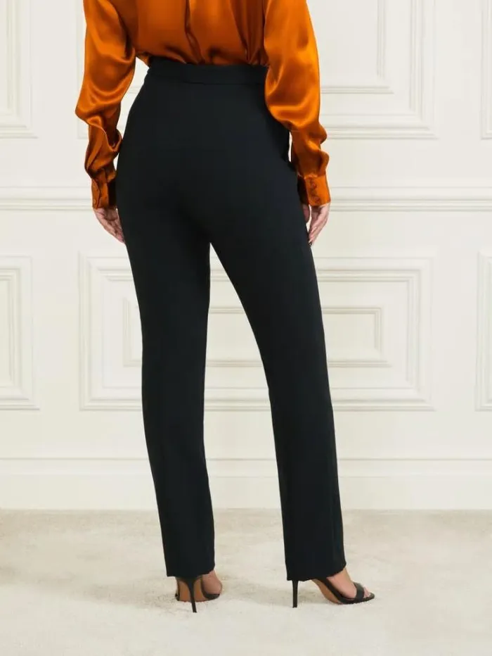 Bottoms Women Marciano Logan Straight Leg Pant Black Bottoms Women Marciano Logan Straight Leg Pant Black