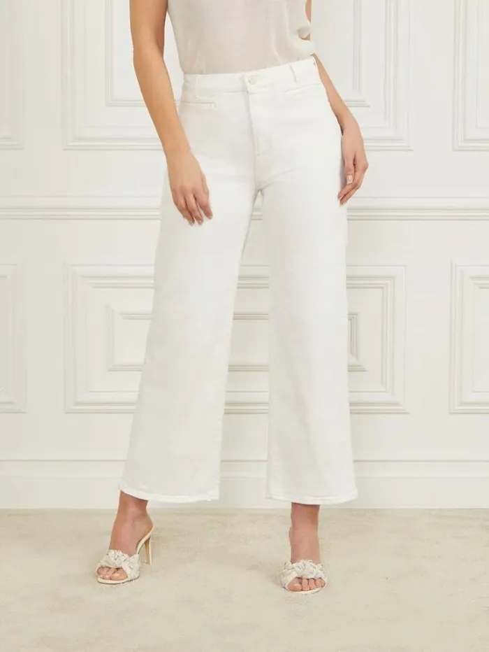 Bottoms Women Marciano Lyric Wide Leg Denim Pant Chalk Wash Bottoms Women Marciano Lyric Wide Leg Denim Pant Chalk Wash
