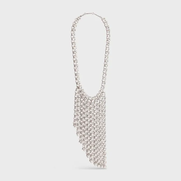 Boy Doll Fringes Necklace In Brass With Rhodium Finish And Strass Crystal Men CELINE NECKLACES Boy Doll Fringes Necklace In Brass With Rhodium Finish And Strass Crystal Men CELINE NECKLACES
