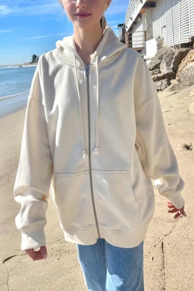 Brandy Melville Sweatpants and Sweatshirts Christy Hoodie Cream 8211 Women