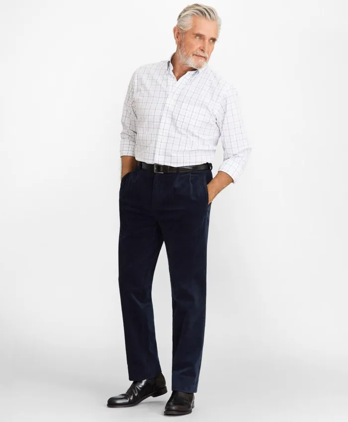 Brooks Brothers Casual Pants Elliot Fit Wide Wale Stretch Corduroys Sapphire 8211 Men Brooks Brothers Casual Pants Elliot Fit Wide Wale Stretch Corduroys Sapphire 8211 Men