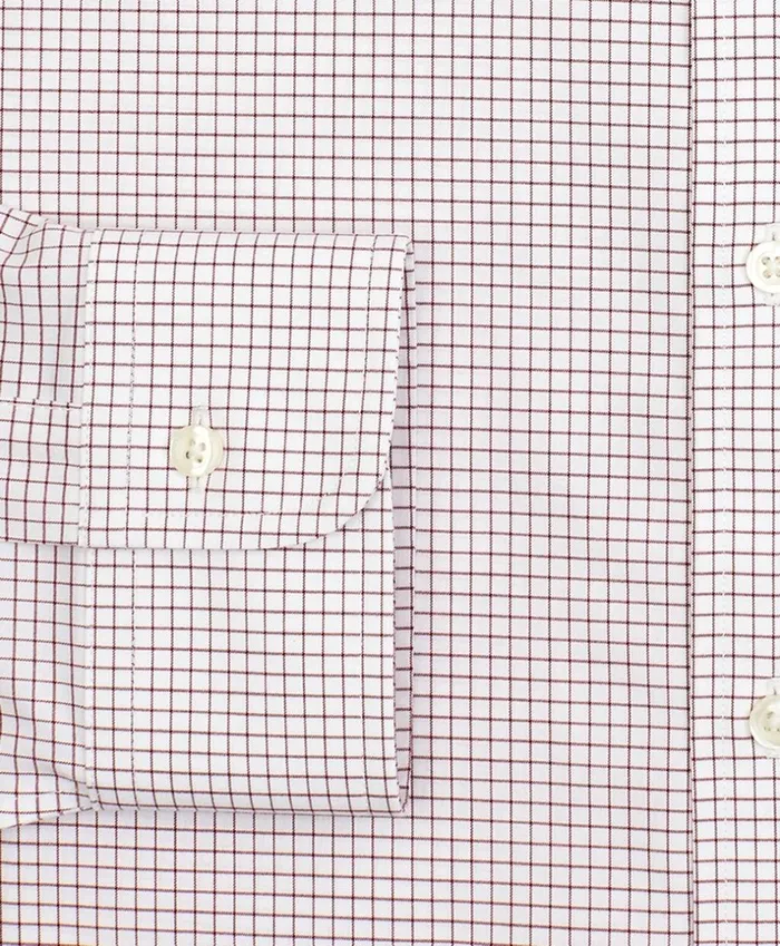 Brooks Brothers Dress Shirts Stretch Milano SlimFit Dress Shirt NonIron Poplin Ainsley Collar Small Grid Check Red 8211 Men Brooks Brothers Dress Shirts Stretch Milano SlimFit Dress Shirt NonIron Poplin Ainsley Collar Small Grid Check Red 8211 Men