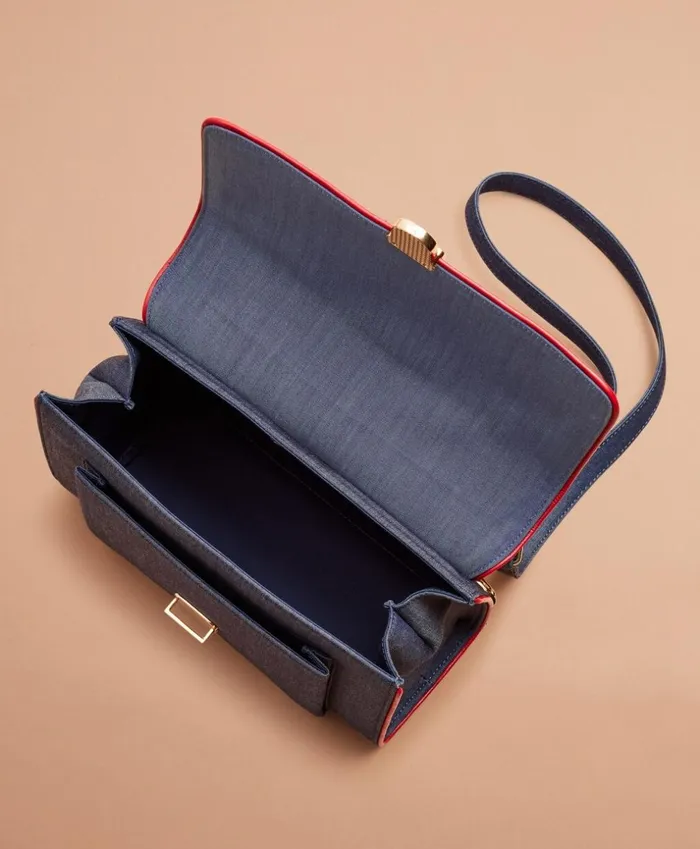Brooks Brothers Handbags and Wallets Denim ChainStrap Shoulder Bag Dark Blue 8211 Women Brooks Brothers Handbags and Wallets Denim ChainStrap Shoulder Bag Dark Blue 8211 Women