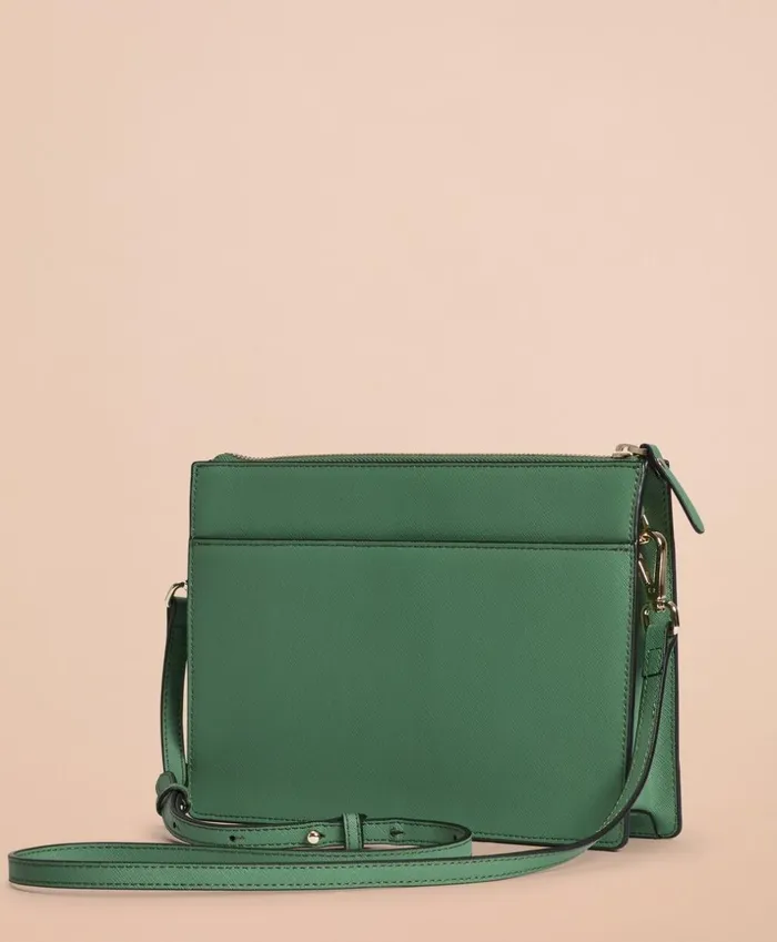 Brooks Brothers Handbags and Wallets Saffiano Leather CrossBody Bag Green 8211 Women Brooks Brothers Handbags and Wallets Saffiano Leather CrossBody Bag Green 8211 Women
