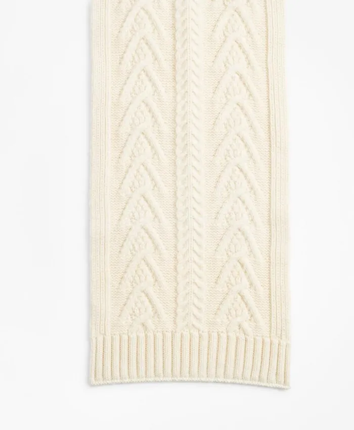 Brooks Brothers Hats Gloves and Scarves Merino Wool Fisherman Cable Scarf Cream 8211 Men Brooks Brothers Hats Gloves and Scarves Merino Wool Fisherman Cable Scarf Cream 8211 Men