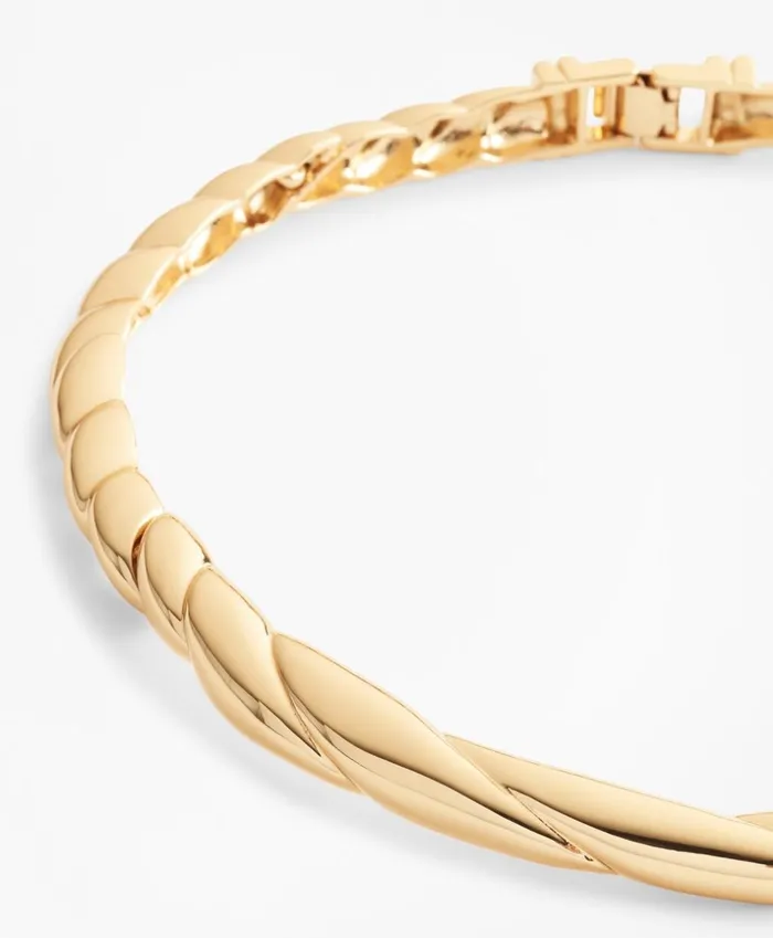 Brooks Brothers Jewelry GoldPlated Twisted Rope Collar Necklace Gold 8211 Women Brooks Brothers Jewelry GoldPlated Twisted Rope Collar Necklace Gold 8211 Women