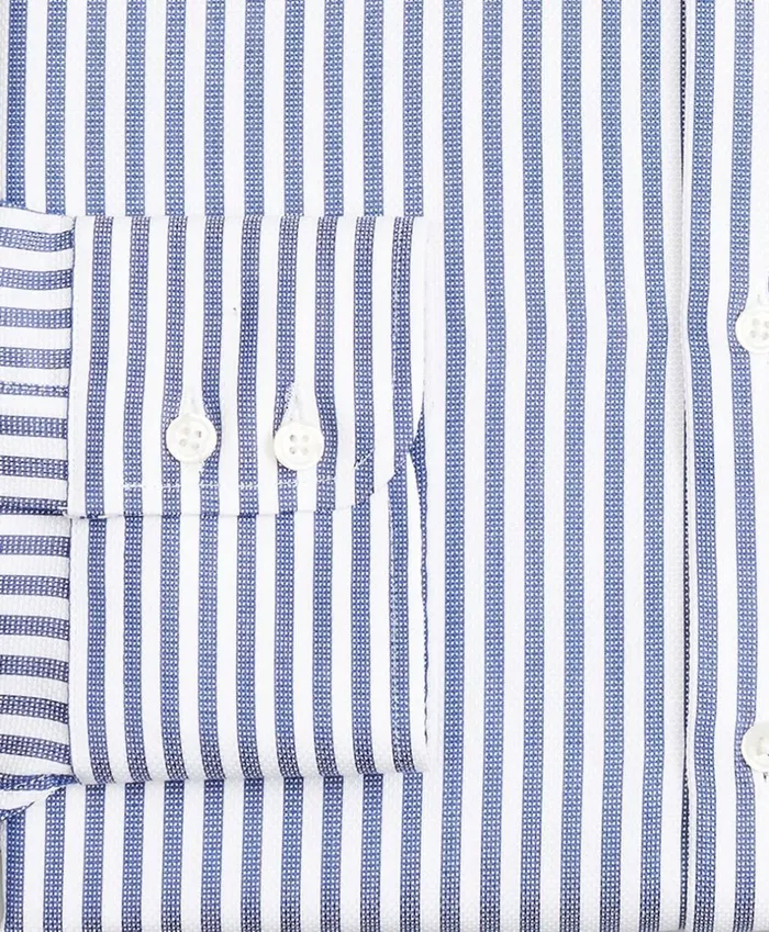 Brooks Brothers Luxury Shirts Luxury Collection Madison ClassicFit Dress Shirt Franklin Spread Collar Bengal Stripe Blue 8211 Men