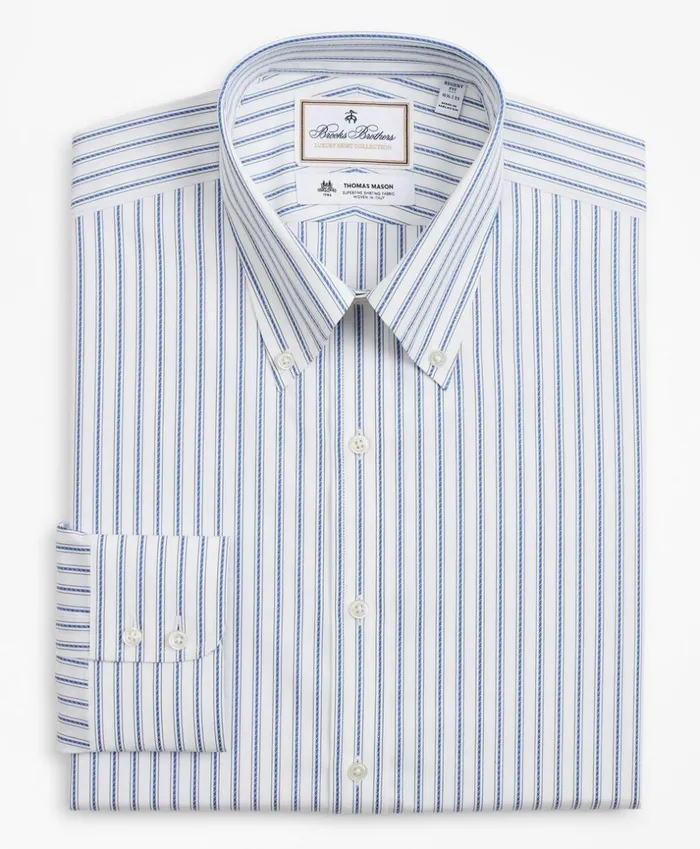 Brooks Brothers Luxury Shirts Luxury Collection Regent Fitted Dress Shirt ButtonDown Collar Stripe Blue 8211 Men Brooks Brothers Luxury Shirts Luxury Collection Regent Fitted Dress Shirt ButtonDown Collar Stripe Blue 8211 Men