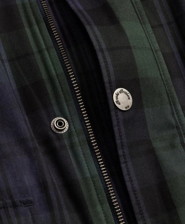Brooks Brothers Outerwear Black Watch Tartan Waxed Cotton Barn Coat Navygreen 8211 Men Brooks Brothers Outerwear Black Watch Tartan Waxed Cotton Barn Coat Navygreen 8211 Men