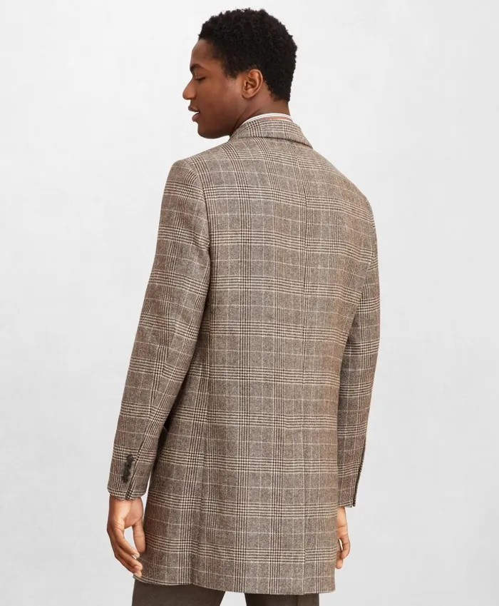 Brooks Brothers Outerwear Golden Fleece DoubleBreasted Plaid Topcoat Brown 8211 Men Brooks Brothers Outerwear Golden Fleece DoubleBreasted Plaid Topcoat Brown 8211 Men