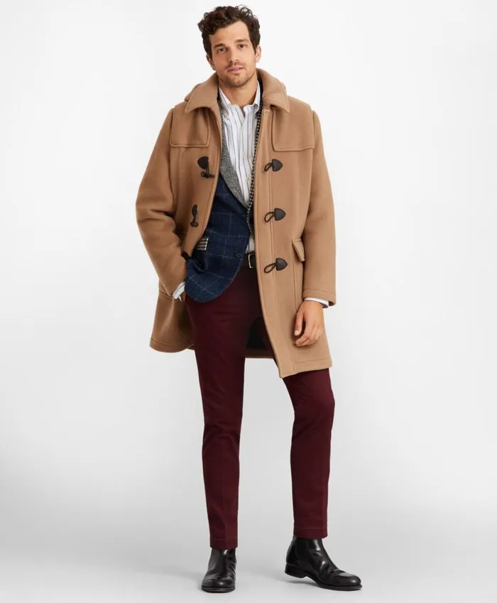 Brooks Brothers Outerwear Wool Duffle Coat Beige 8211 Men Brooks Brothers Outerwear Wool Duffle Coat Beige 8211 Men