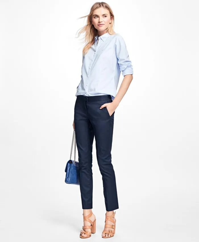 Brooks Brothers Petites Petite NonIron TailoredFit Supima Cotton Dress Shirt Light Blue 8211 Women Brooks Brothers Petites Petite NonIron TailoredFit Supima Cotton Dress Shirt Light Blue 8211 Women