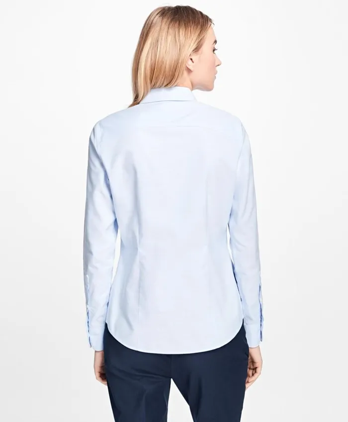 Brooks Brothers Petites Petite NonIron TailoredFit Supima Cotton Dress Shirt Light Blue 8211 Women Brooks Brothers Petites Petite NonIron TailoredFit Supima Cotton Dress Shirt Light Blue 8211 Women