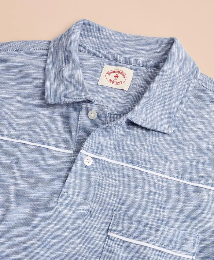 Brooks Brothers Polos and TShirts Accent Stripe Slub Cotton Jersey Polo Shirt Blue 8211 Men Brooks Brothers Polos and TShirts Accent Stripe Slub Cotton Jersey Polo Shirt Blue 8211 Men