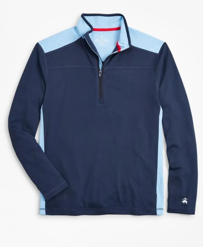 Brooks Brothers Polos and TShirts Performance Series HalfZip Navy 8211 Men