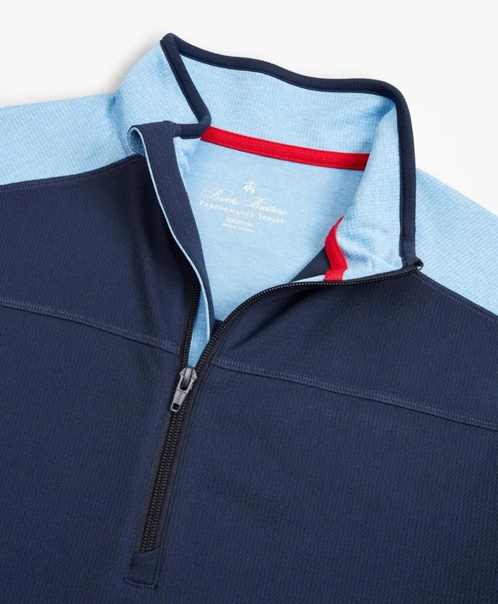 Brooks Brothers Polos and TShirts Performance Series HalfZip Navy 8211 Men Brooks Brothers Polos and TShirts Performance Series HalfZip Navy 8211 Men