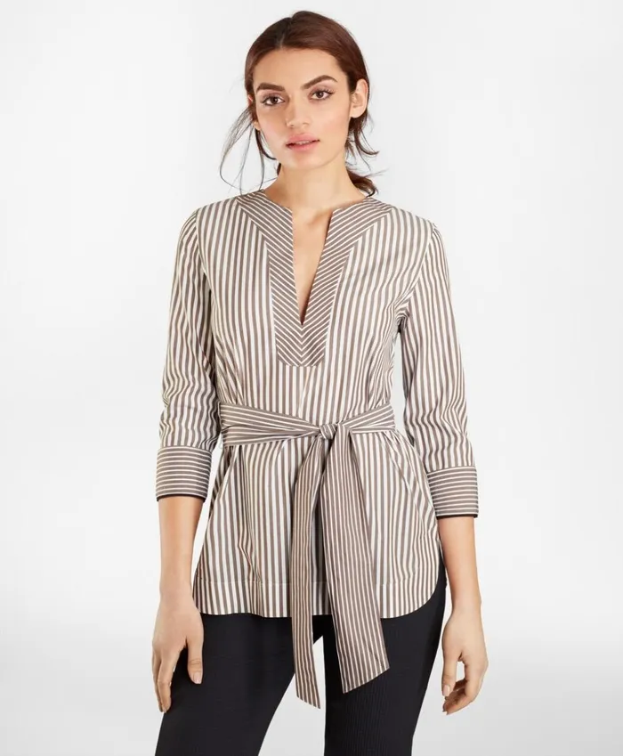 Brooks Brothers Shirts and Tops NonIron Striped Supima Cotton Shirt Brownwhite 8211 Women Brooks Brothers Shirts and Tops NonIron Striped Supima Cotton Shirt Brownwhite 8211 Women