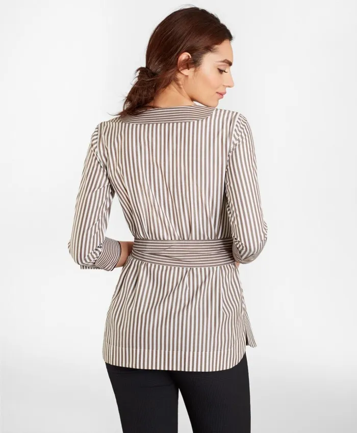 Brooks Brothers Shirts and Tops NonIron Striped Supima Cotton Shirt Brownwhite 8211 Women Brooks Brothers Shirts and Tops NonIron Striped Supima Cotton Shirt Brownwhite 8211 Women